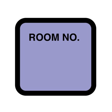 Nevs Printed Chart Labels - Room No 1-7/16" x 1-1/2" Lavender w/Black NRBP-S-LAVENDER